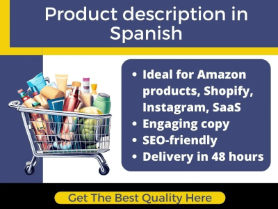 Attractive product descriptions in Spanish for your e-commerce store