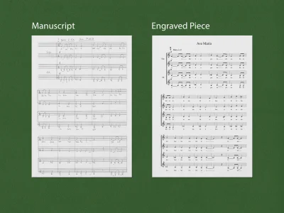 A perfectly engraved & beautifully designed score with unlimited revisions