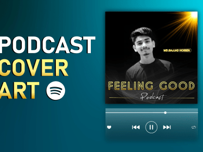 Attractive podcast cover design