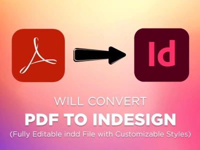 Convert PDF to Indesign, Convert PDF to Fully Editable Indesign