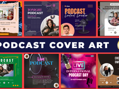 I will do podcast cover art design