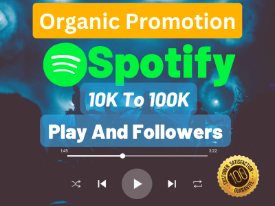 Spotify organic  plays and followers increase | Promotion Spotify music