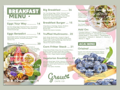 Top-notch restaurant menu perfect for food and product listing