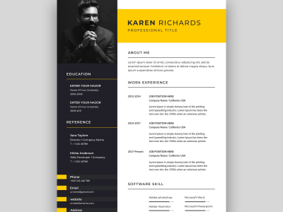 A professional resume design