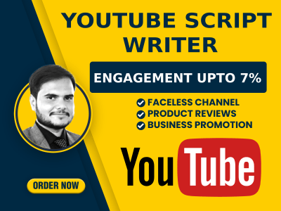 🎬 Youtube Script With an Engagement Rate upto 7% - Youtube Script Writer
