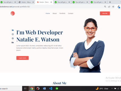 A WordPress portfolio website