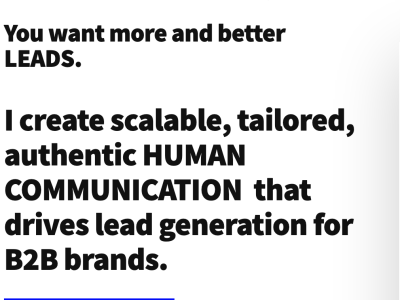 Scalable, non-AI, human communication that increases your QUALIFIED LEADS