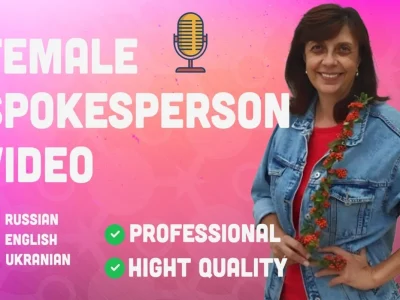 A professionally produced spokesperson video