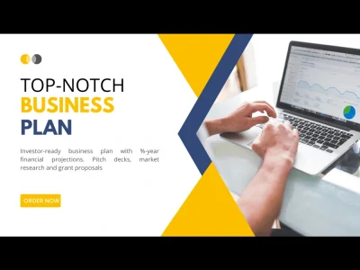 Investor-ready business plan for startups, pitch deck, financial projection