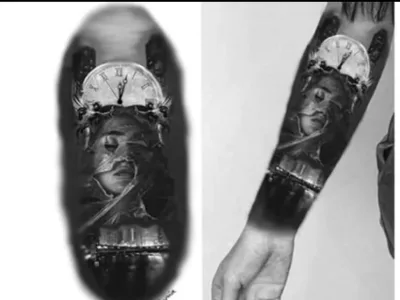 A custom realistic tattoo design