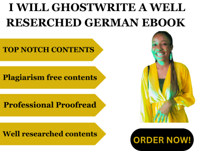 A captivating and well researched and plagiarism free german ebook