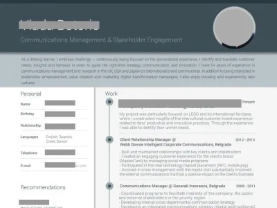 A unique design of a Resume/CV and a Cover Letter