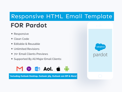 A professional, editable & responsive HTML email template for Pardot
