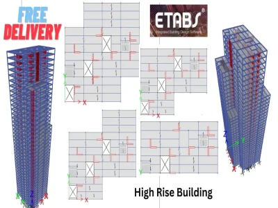 Full 3D Model to your Building in Etabs with all Loads required