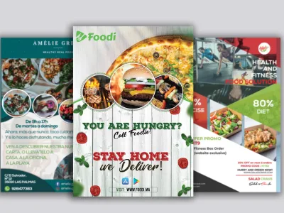 An amazing food flyer or restaurant menu