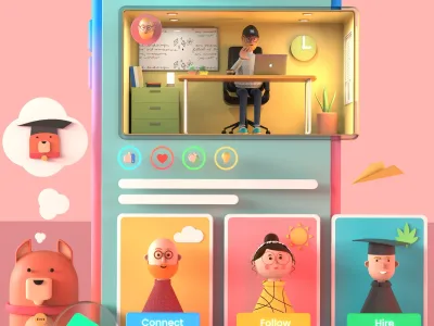 Some cool 3D illustrations for your Website, Mobile app or Marketing ...