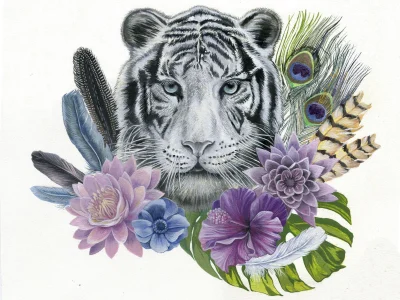 A watercolor and/or gouache illustration in realistic style.