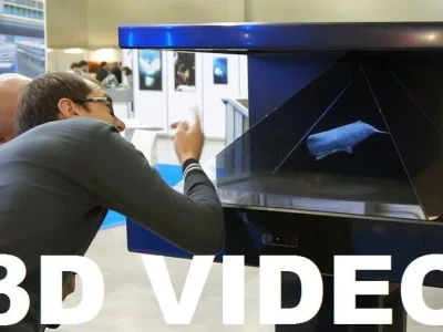 3D animation for hologram pyramid, Eye-catching floating visual effect