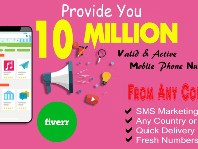 10 million phone numbers database from any country for SMS marketing