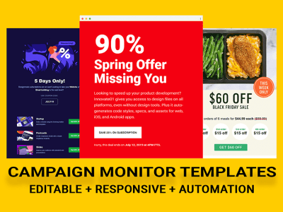 Campaign Monitor Email Newsletter Template Design & Marketing Automation