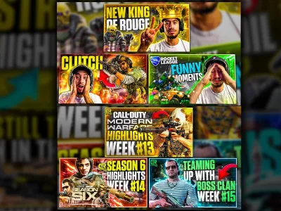 Professional YouTube gaming thumbnail