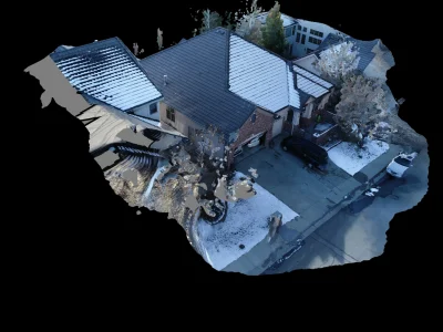 Real tme 3D point cloud model from photogrammetry or laser scanning data