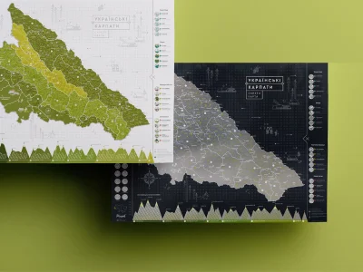 A structural, informative and visually attractive infographic or map