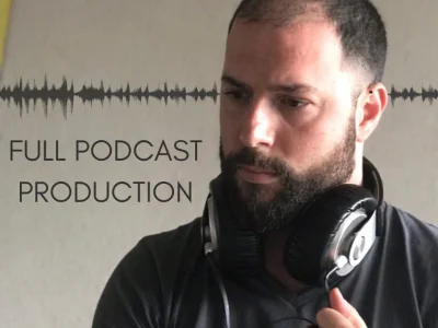 You will get a full podcast production by only providing your recordings