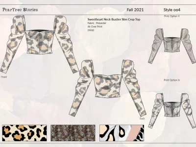 Professional technical drawings for outfits