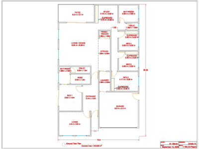 A professionally designed architectural floor plan in AutoCAD | Upwork