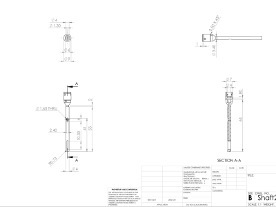 A CAD design ready for manufacturing with all the 2D/3D necessary files
