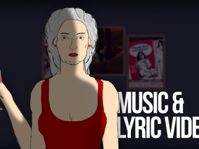 An animated music video