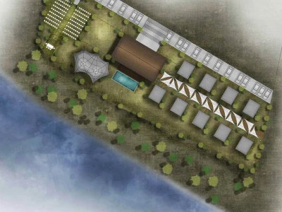 A creative masterplan, urban design with landscape