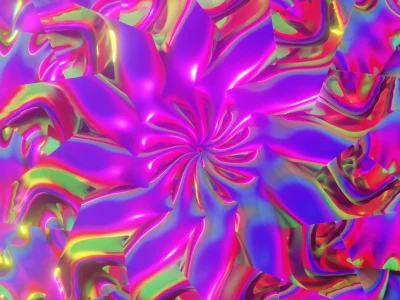 A Trippy, Psychedelic, 3D animation great for audio visualization, etc.