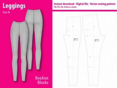 A digital CAD sewing pattern for your project (PDF, DXF Ai files)