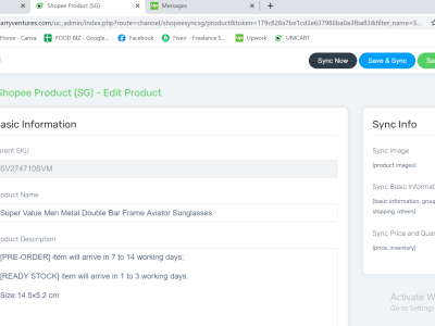 A complete product uploaded to your platform.