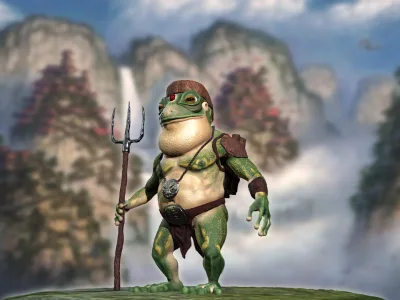 A 3d character with 4k textures