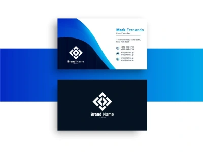 A professional business card design for print and web
