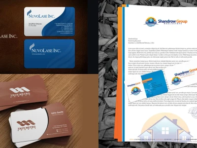 Business card letterhead stationery for company agency real estate personal