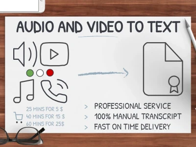 A professional transcription of your italian audio or video