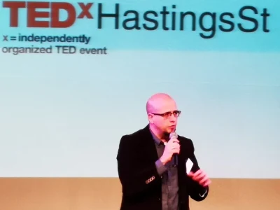 Event ready to give your talk under the TED or a TEDx brand