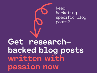 A custom blog post (on Marketing Topics), backed by research.