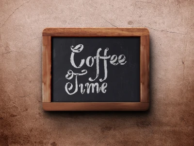 Hand drawn chalk lettering