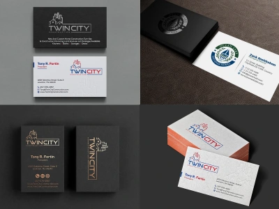 A Gold Foil, Spot UV,  matte foil, letterpress Business card design