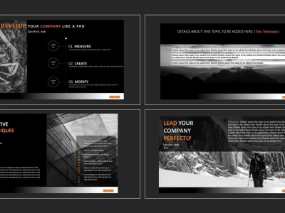 Modern, sleek design of your business presentations