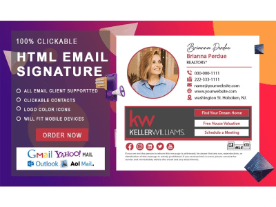 A Professional Real Estate, Realtor HTML Email Signature in 24h