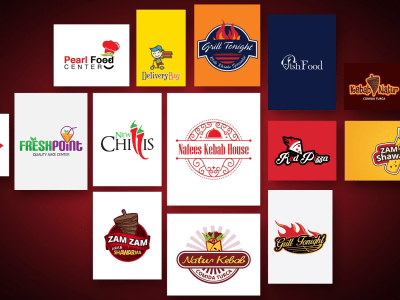 Vector logo design catering restaurant food coffee shop hotel cafe product