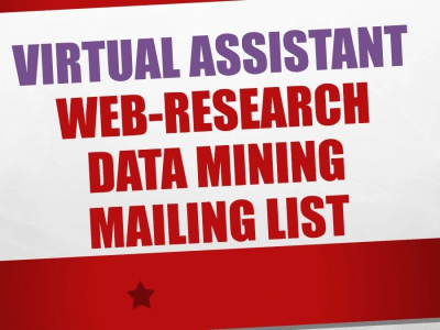 Web research, data mining, mailing list etc