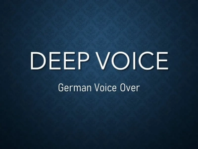 A professional German male voice over