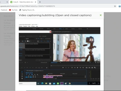 An open or closed captions for your video/s